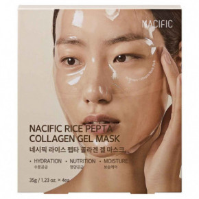 NACIFIC Rice Pepta Collagen Gel Mask Kolageno gelinė veido kaukė su peptidų kompleksu ir ryžių ekstraktu 1 vnt.