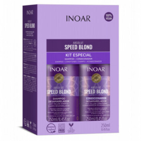 Inoar Speed Blond Duo Kit Komplekt blondidele juustele 2x250ml