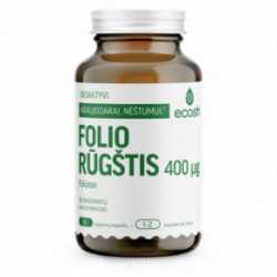 Ecosh Folic Acid 400µg Bioaktyvi folio rūgštis (foliatas) 90 kapsulių
