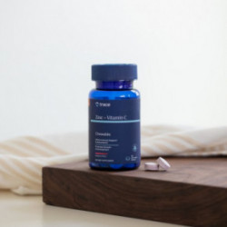 Trace Minerals Zinc + Vitamin C Chewable 40 mg | 250 mg Cinkas + Vitaminas C imunitetui 60 kapsulių
