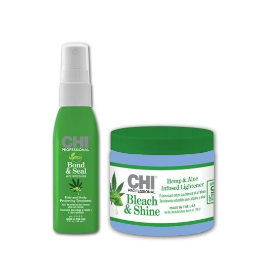 CHI CHI Blond + Ligtening System With Hemp & Aloe Plaukų šviesinimo rinkinys be amoniako