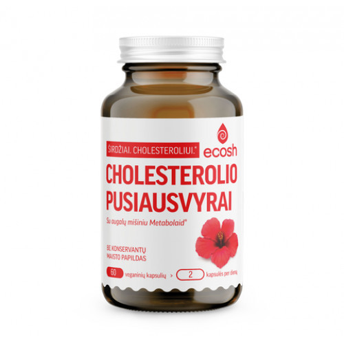 Ecosh Cholesterol Balance Cholesterolio pusiausvyrai su augalų mišiniu Metabolaid 60vnt.