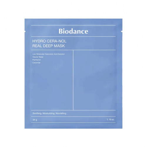 Biodance Hydro Cera Nol Real Deep Mask Intensyviai drėkinanti, raminanti veido kaukė 4x34 g.