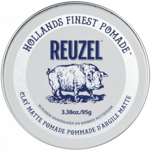 Reuzel Clay Matte Pomade Matinė lanksčios fiksacijos plaukų pomada 35g