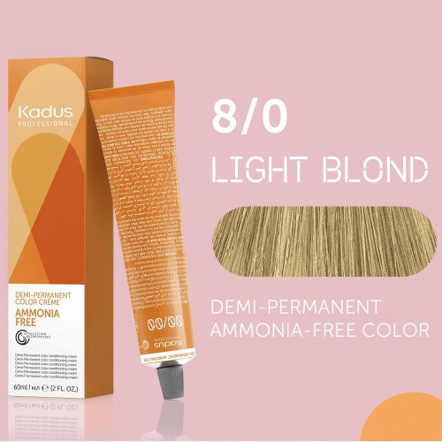 Kadus Professional Demi‑Permanent Ammonia‑Free Color Plaukų dažai be amoniako 60ml