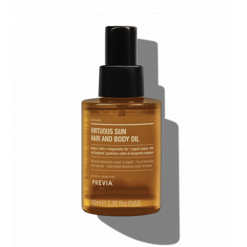 PREVIA Virtuous Sun Hair and Body Oil Kūno ir plaukų aliejus 100ml