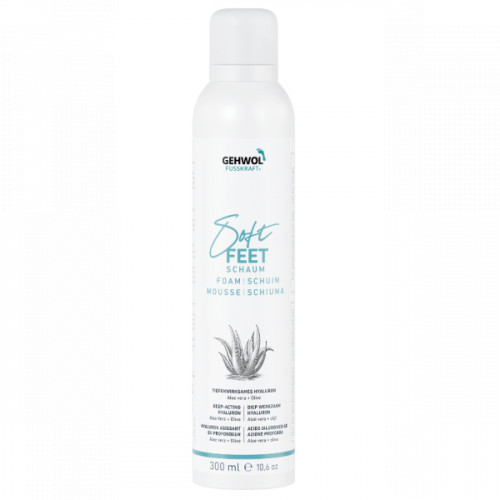 Gehwol Soft Feet Foam Drėkinančios putos pėdoms su alaviju, alyvuogių aliejumi ir hialiurono rūgštimi 125ml