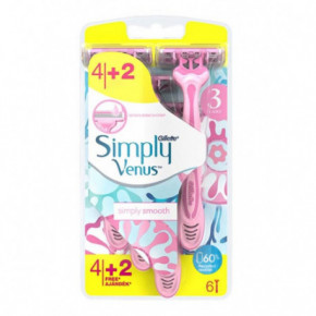 Gillette Simply Venus Disposable Razors Vienkartiniai skustuvai moterims 6vnt