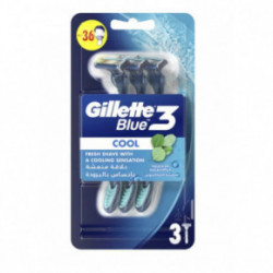 Gillette BLUE 3 Cool Razors Vienkartiniai skustuvai 3vnt