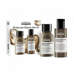 L'Oréal Professionnel Absolut Repair Molecular Hair Mini Duo Kit Plauko struktūrą atstatančių priemonių rinkinys Rinkinys