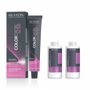 Revlon Professional Color Excel Gloss Acidic Gloss Treatment + Color Excel Gloss Energizer Plaukų dažai ir oksidacinė emulsija Rinkinys