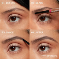 NYX Professional Makeup Blade & Shade Nano Brow Pencil Antakių pieštukas 01 Ash Blonde