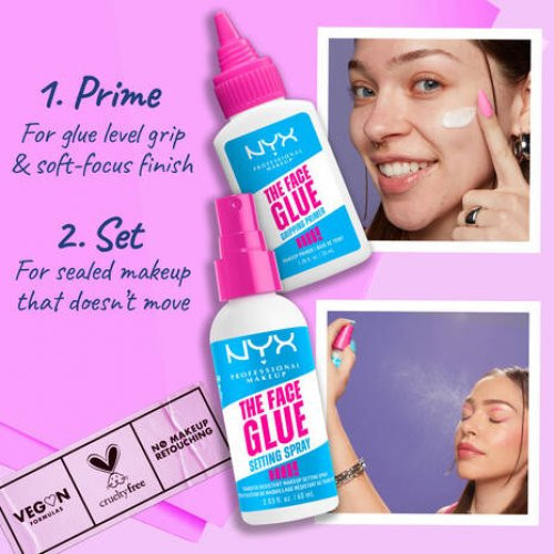 NYX Professional Makeup The Face Glue Setting Spray Makiažo fiksatorius 60ml
