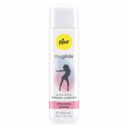 Pjur Myglide Stimulating Ginseng Stimuliuojantis vandens pagrindo lubrikantas 100ml