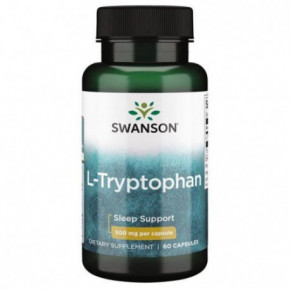 SWANSON L-Tryptophan 500mg Sleep Support Maisto papildas L-Triptofanas 60 kapsulių