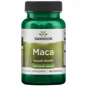 SWANSON Maca 500mg Sexual Health Maisto papildas 60 kapsulių