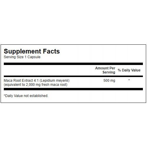 SWANSON Maca 500mg Sexual Health Maisto papildas 60 kapsulių