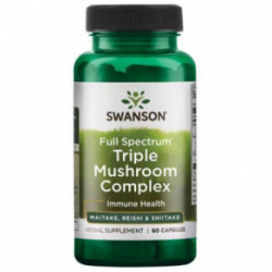 SWANSON Triple Mushroom Complex Immune Health Maisto papildas Maitake, Reishi ir Shiitake 60 kapsulių