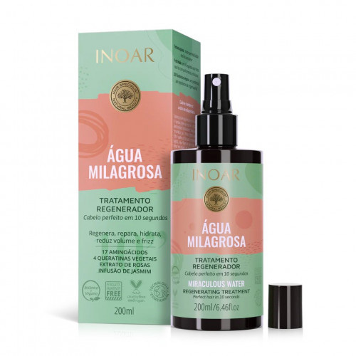 Inoar Agua Milagrosa Regenerating Treatment Regeneruojantis fluidas - pažeista pakuotė 200ml