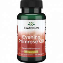 SWANSON Evening Primrose Oil 500mg Menopause Support Nakvišų aliejus 100 kapsulių
