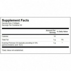 SWANSON Evening Primrose Oil 500mg Menopause Support Nakvišų aliejus 100 kapsulių