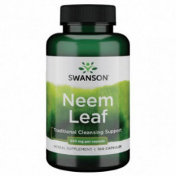 SWANSON Neem Leaf 500mg Traditional Cleansing Support Indiškojo ninbamedžio lapų maisto papildas 100 kapsulių