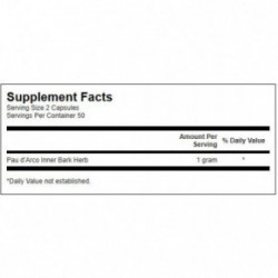 SWANSON Full Spectrum Pau d'Arco 500 mg Immune Health Maisto papildas imunitetui 100 kapsulių