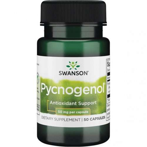 SWANSON Pycnogenol 50mg Antioxidant Support Pajūrinės pušies žievės ekstraktas 50 kapsulių