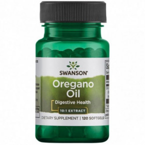 SWANSON Oregano Oil Digestive Health Raudonėlio aliejaus ekstraktas 120 kapsulių