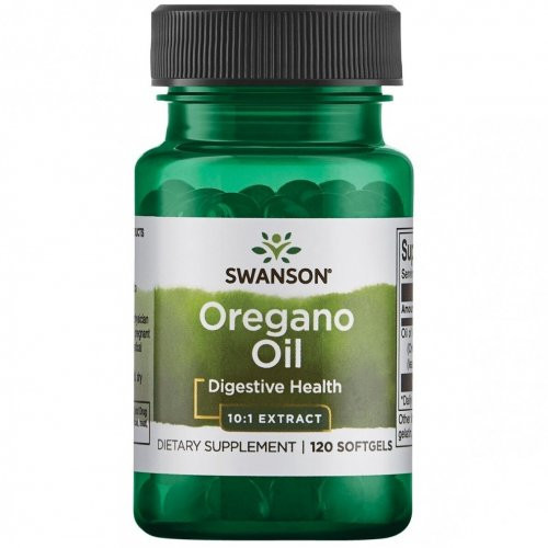 SWANSON Oregano Oil Digestive Health Raudonėlio aliejaus ekstraktas 120 kapsulių