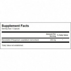 SWANSON Resveratrol 250 Mg Cardiovascular Health Maisto papildas resveratrolis 30 kapsulių