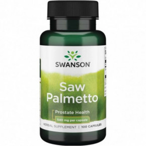 SWANSON Saw Palmetto 540mg Prostate Health Maisto papildas vyrams 100 kapsulių