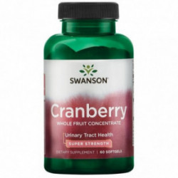 SWANSON Super Strength Cranberry Urinary Tract Health Spanguolių koncentratas 60 kapsulių