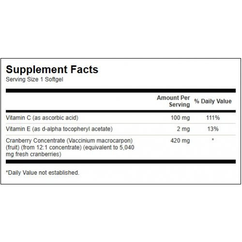 SWANSON Super Strength Cranberry Urinary Tract Health Spanguolių koncentratas 60 kapsulių