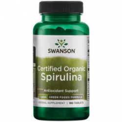 SWANSON Certified Organic Spirulina 500mg Antioxidant Support Spirulina 180 kapsulių