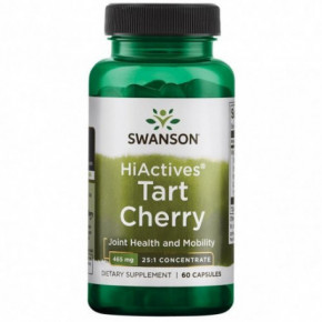 SWANSON HiActives Tart Cherry 465mg Joint Health and Mobility Vyšnių koncentratas 60 kapsulių