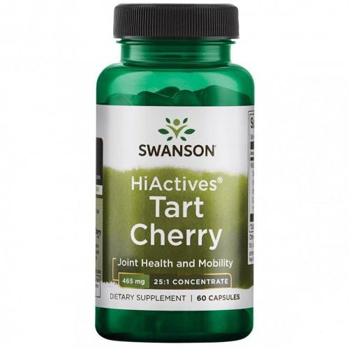SWANSON HiActives Tart Cherry 465mg Joint Health and Mobility Vyšnių koncentratas 60 kapsulių
