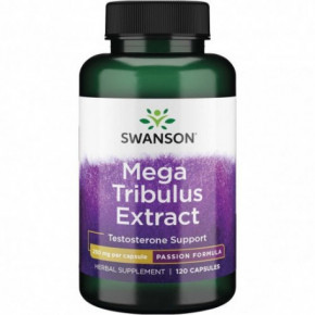 SWANSON Mega Tribulus Extract 250mg Testosterone Support Tribulus ekstraktas 120 kapsulių