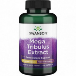 SWANSON Mega Tribulus Extract 250mg Testosterone Support Tribulus ekstraktas 120 kapsulių