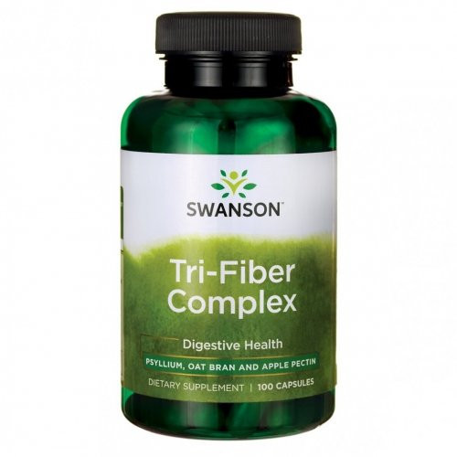 SWANSON Tri - Fiber Complex Digestive Health Maistinės skaidulos 100 kapsulių
