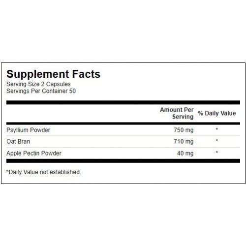 SWANSON Tri - Fiber Complex Digestive Health Maistinės skaidulos 100 kapsulių