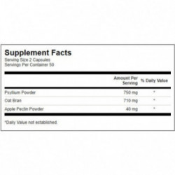 SWANSON Tri - Fiber Complex Digestive Health Maistinės skaidulos 100 kapsulių