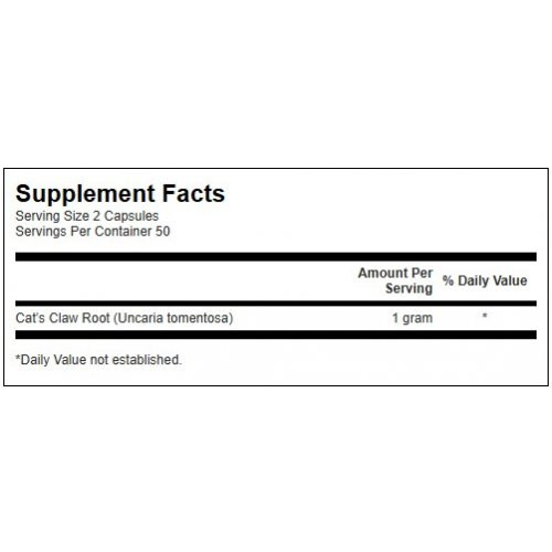 SWANSON Full Spectrum Cats Claw 500mg Traditional Immune Health Maisto papildas Una De Gato 100 kapsulių