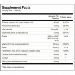 SWANSON Balance B-50 Complex Energy and Metabolism Vitamino B kompleksas 100 kapsulių