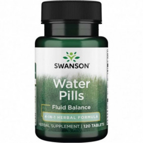 SWANSON Water Pills Fluid Balance Maisto papildas palaikyti optimaliai skysčių pusiausvyrai organizme 120 kapsulių