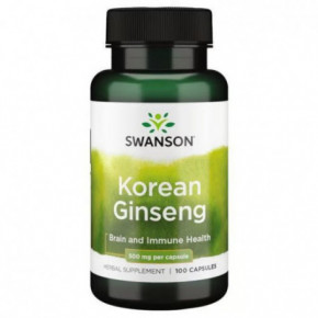 SWANSON Korean Ginseng 500mg Brain and Immune Health 100 capsules