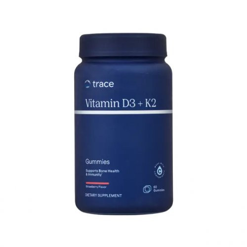 Trace Minerals Vitamin D3 + K2 Gummies Vitaminas D3+ K2 guminukų formoje 60 guminukų
