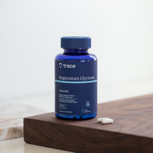 Trace Minerals Magnesium Glycinate 120mg Magnio glicinatas 180 kapsulių