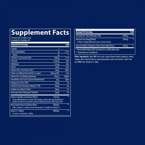 Trace Minerals Pre-Workout Clean Energy Powder Mišinys prieš treniruotes 280g