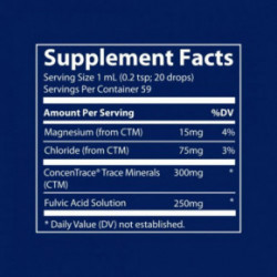 Trace Minerals Fulvic Acid 250mg Fulvinė rūgštis- žarnynui ir rūgštingumui 59ml